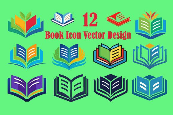 12 Book Icon Vector Design: Elevating Your Creative Projects with Precision