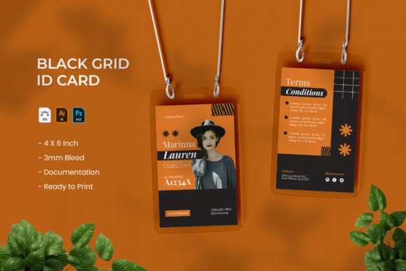 Black Grid - ID Card