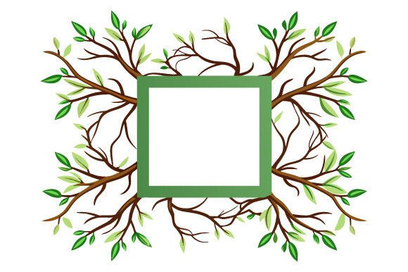 Branches Around the Perimeter of an Empty Rectangle: Elevating Digital Assets with Organic Geometry