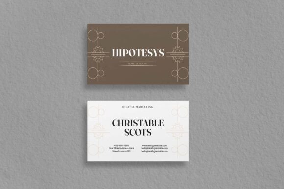 Brown White Business Card Template