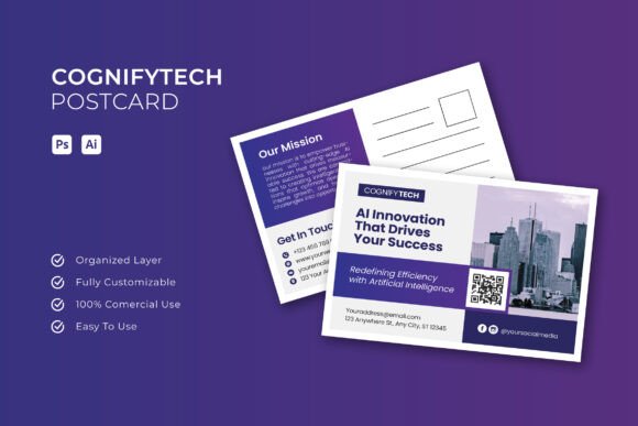 Cognifytech - Postcard: A Modern Template for Professional Branding