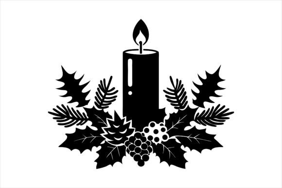 Evaluating the Christmas Candle Silhouette Icon for Professional Design Projects