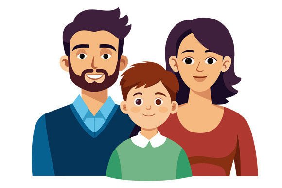 Exploring the Versatility and Value of Son with Father and Mother Vector Graphics