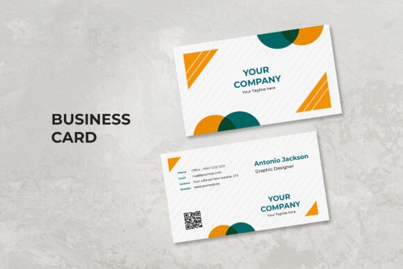 Modern Bright Yellow Business Card Template