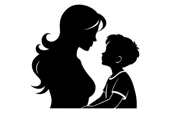 Mother’s Day Vector Black Silhouette: A Versatile Design Asset for Creators and Businesses