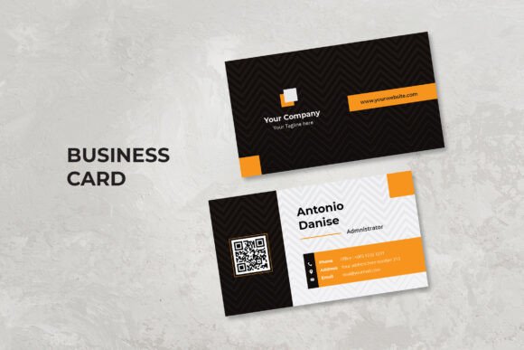 New Orange Theme Business Card: A Simple Elegant Design