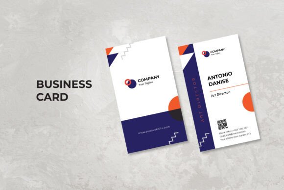 New Vertical Colorful Business Card