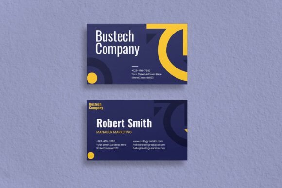 The Power of Contrast: Elevating Your Brand with a Purple and Yellow Business Card