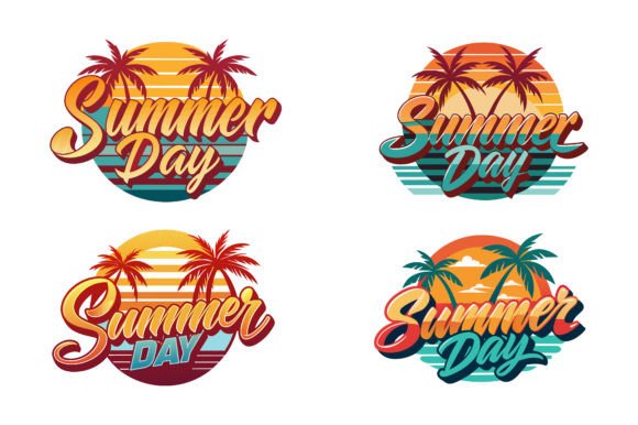 The Resurgence of Nostalgia: Leveraging the Retro Summer Vector Graphic in Retro Style for Modern Branding