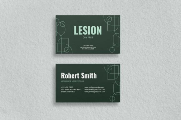 The Strategic Value of a Green Modern Theme Business Card in Professional Branding