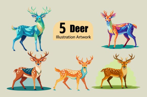 Water Color Deer Vector: A Strategic Asset for Brand Identity and Design Flexibility