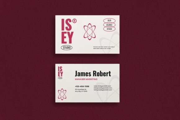 White Pink Simple Business Card